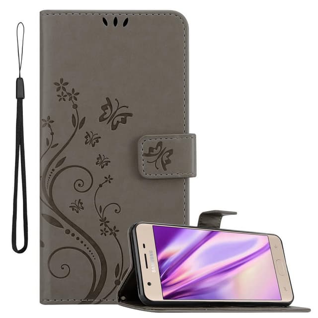 Samsung Galaxy J3 2018 Plånboksfodral Skal (Grå)