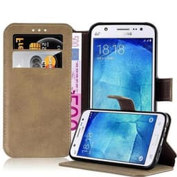 Samsung Galaxy J5 2015 Plånboksfodral Skal (Brun)