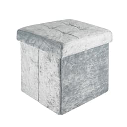Hopfällbar Sittpall Sittkub 30x30x30cm Fotstöd (blå)