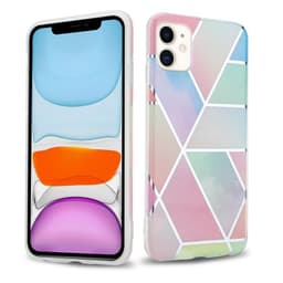 iPhone 11 Suojakuori Lompakkokotelo (Vaaleanpunainen)