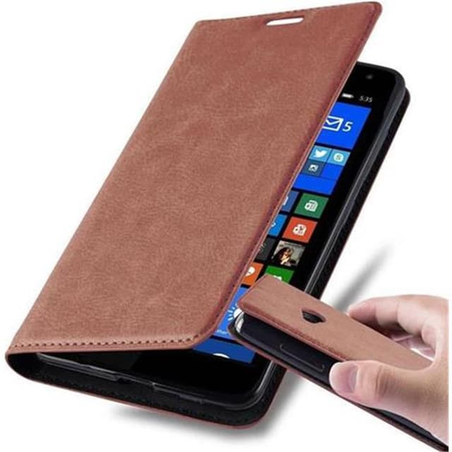 Nokia Lumia 535 Suojakuori Lompakkokotelo (Ruskea)