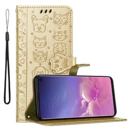 Samsung Galaxy S10 4G lommebokdeksel case (gold)