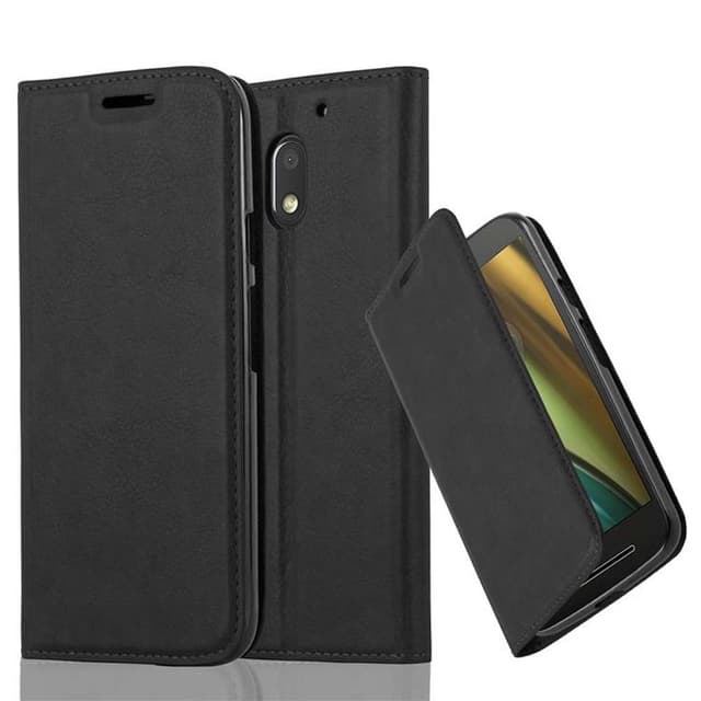Motorola MOTO E3 Suojakuori Lompakkokotelo (Musta)