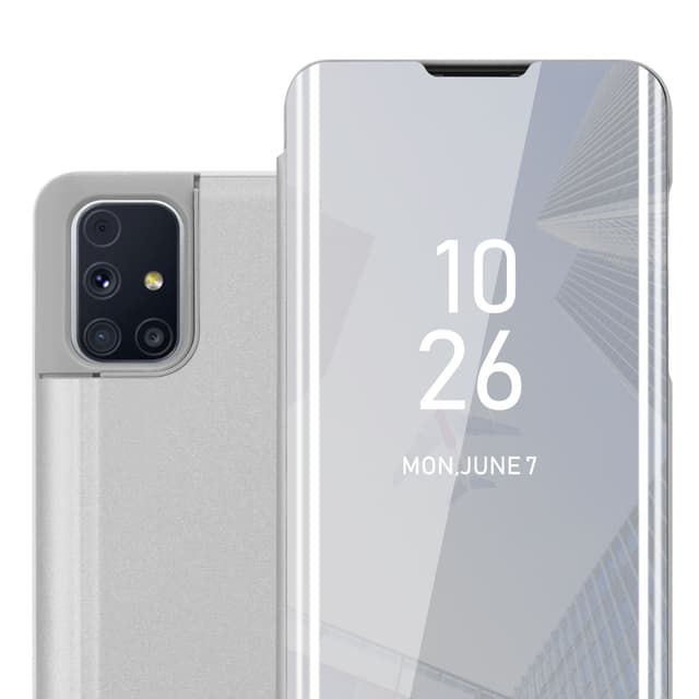 Samsung Galaxy M31s Pungetui Cover Case (Sølv)