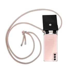 Samsung Galaxy S21 5G Deksel med Halskjede (rosa)