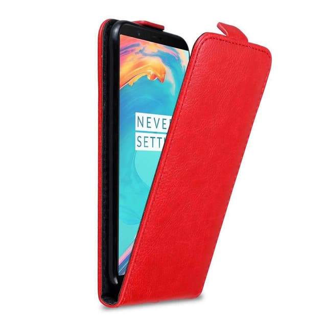 OnePlus 5T Flipfodral Skal (Röd)