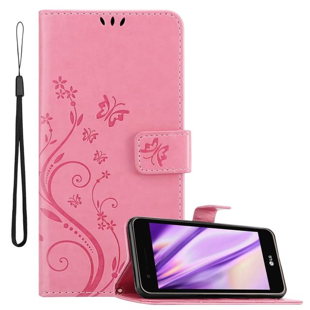 LG K4 2017 lommebokdeksel Blomster (rosa)