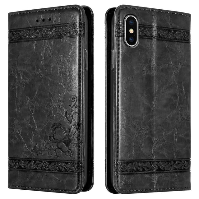 iPhone XS MAX Plånboksfodral Skal (Svart)