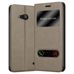 Lompakkokotelo Nokia Lumia 550 Case (Ruskea)