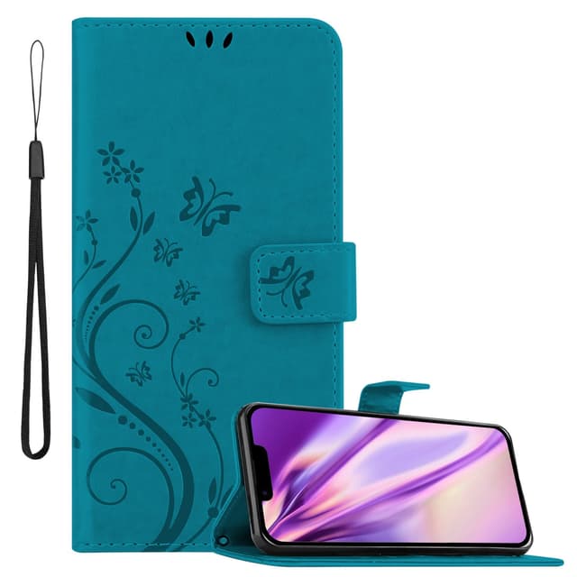 iPhone 14 PLUS Plånboksfodral Skal (Blå)