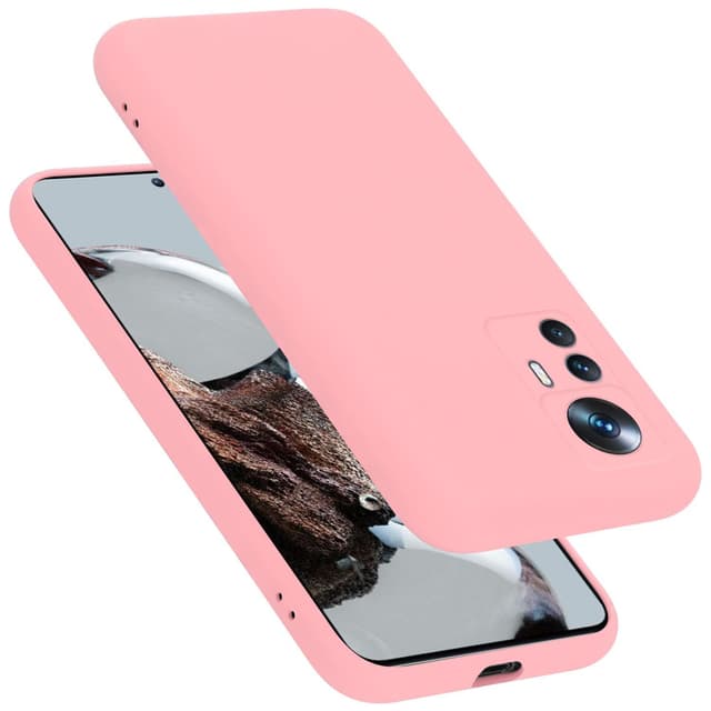 Xiaomi 12T / 12T PRO silikondeksel case (rosa)