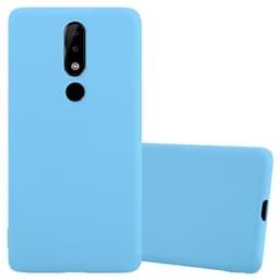 Nokia 5.1 PLUS / X5 deksel tpu case cover (blå)