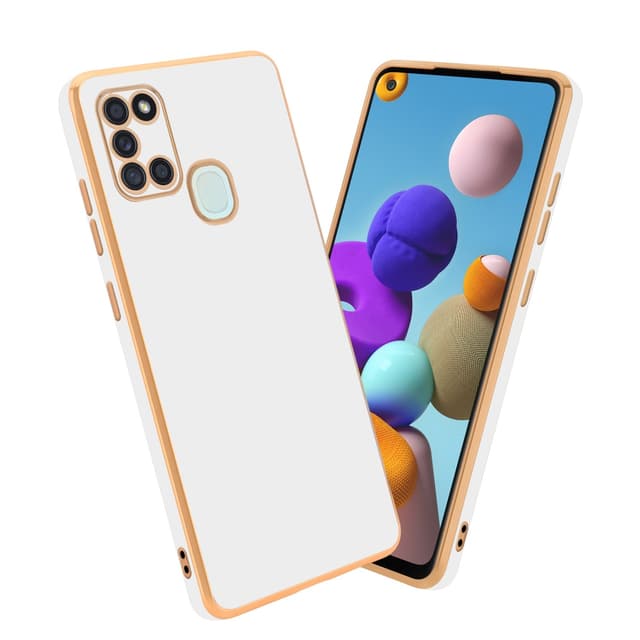 Samsung Galaxy A21s Skal Fodral Case (Vit)