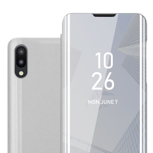 Samsung Galaxy A10 / M10 Plånboksfodral Skal (Silver)