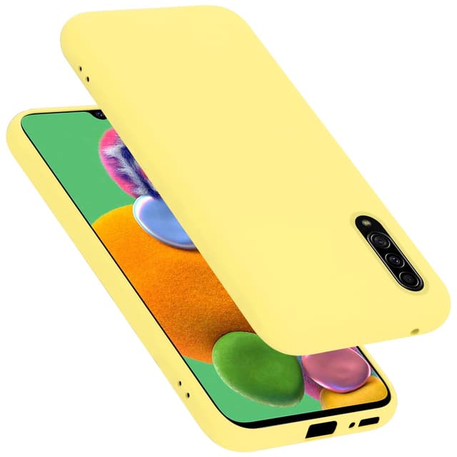 Samsung Galaxy A90 5G silikondeksel case (gul)