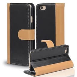 iPhone 6 / 6S Suojakuori Lompakkokotelo (Musta)