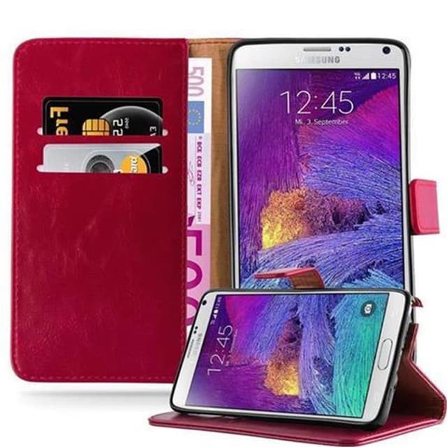 Samsung Galaxy NOTE 4 Plånboksfodral Skal (Röd)