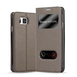 Lompakkokotelo Samsung Galaxy ALPHA Case (Ruskea)