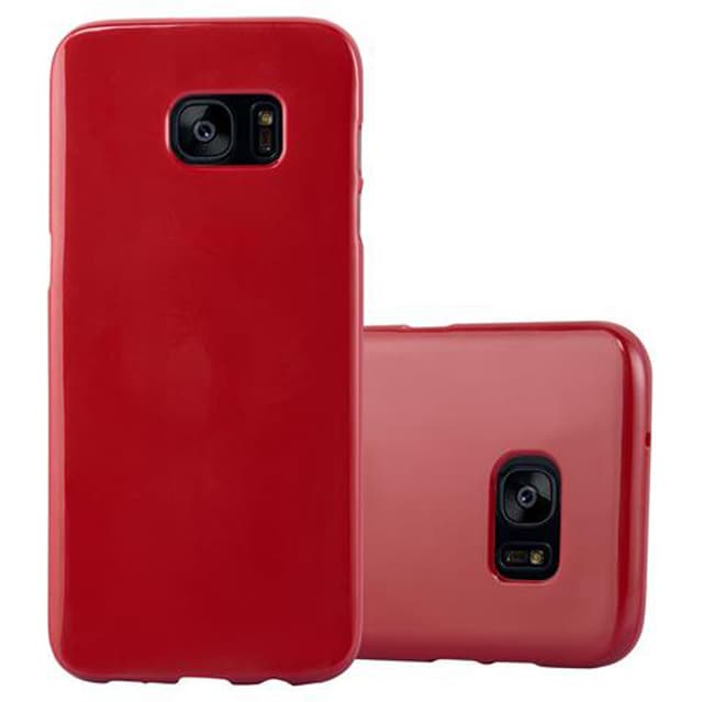 Samsung Galaxy S7 EDGE Skal Fodral Case (Röd)
