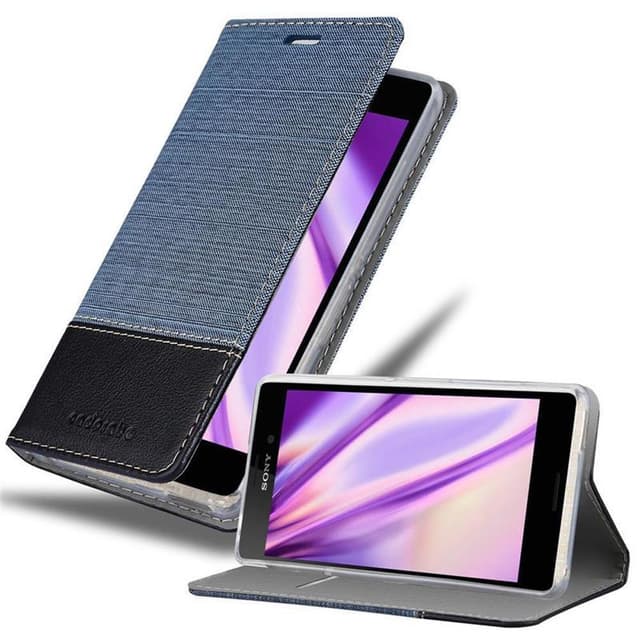Sony Xperia M4 AQUA lommebokdeksel etui (blå)