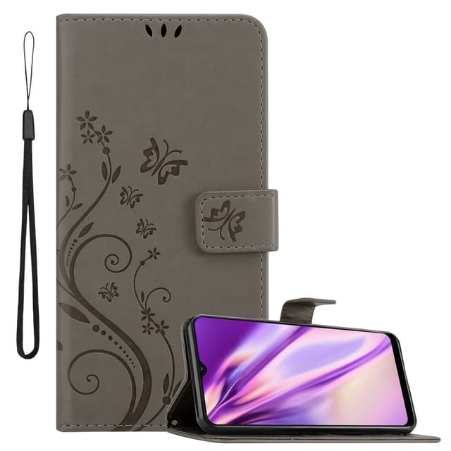 Oppo A16s / A54s Suojakuori Lompakkokotelo (harmaa)