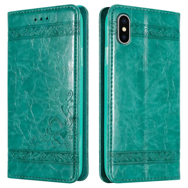 iPhone XS MAX Plånboksfodral Skal (Turkos)