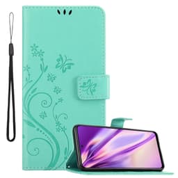 Xiaomi POCO X3 GT lommebokdeksel Blomster (turkis)