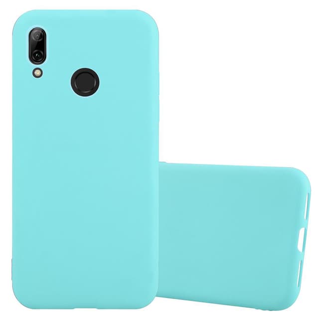 Cadorabo Custodia compatibile con Honor 10 LITE/Huawei P SMART 2019 in GIALLO - ROSA - Coperchio protettivo bicolore in silicone TPU e retro in vetro temperato