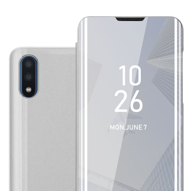 Samsung Galaxy A01 Plånboksfodral Skal (Silver)