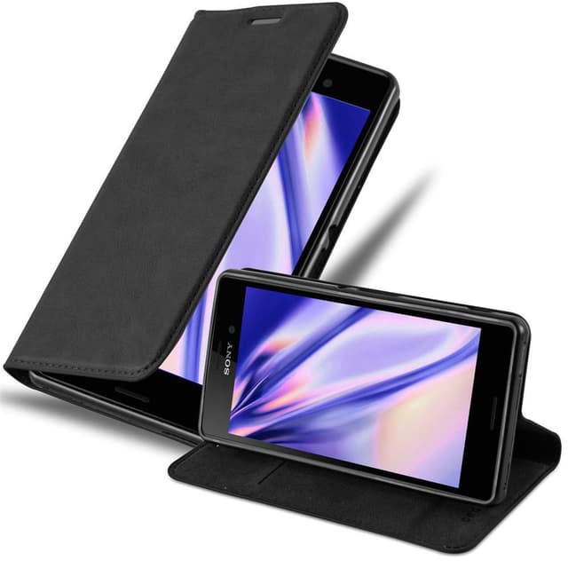 Sony Xperia M4 AQUA Suojakuori Lompakkokotelo (Musta)