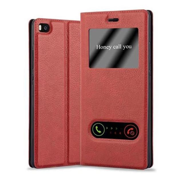 Huawei P8 lommebokdeksel cover (rød)