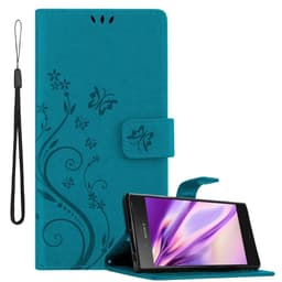 Sony Xperia XZ1 Plånboksfodral Skal (Blå)