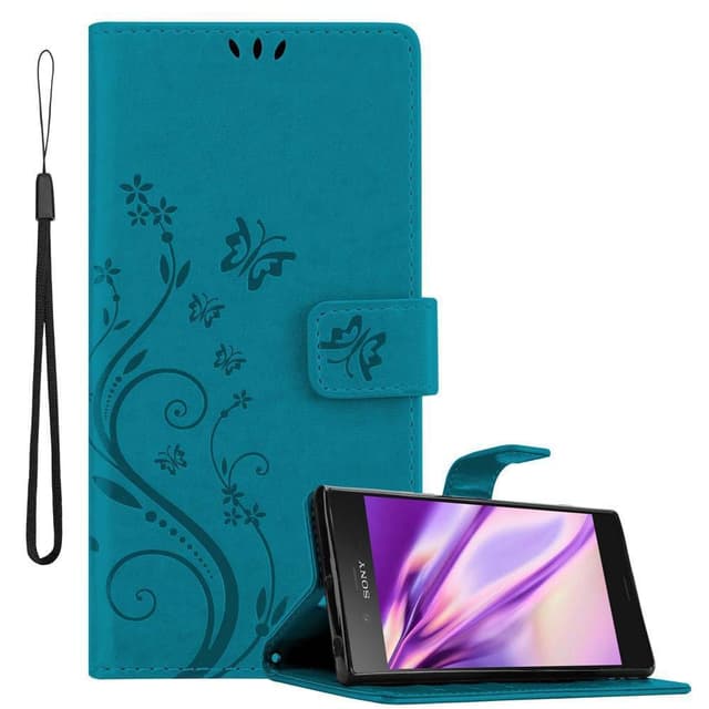 Sony Xperia XZ1 Plånboksfodral Skal (Blå)