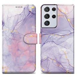 Samsung Galaxy S21 ULTRA Pungetui Cover Case (Lilla)
