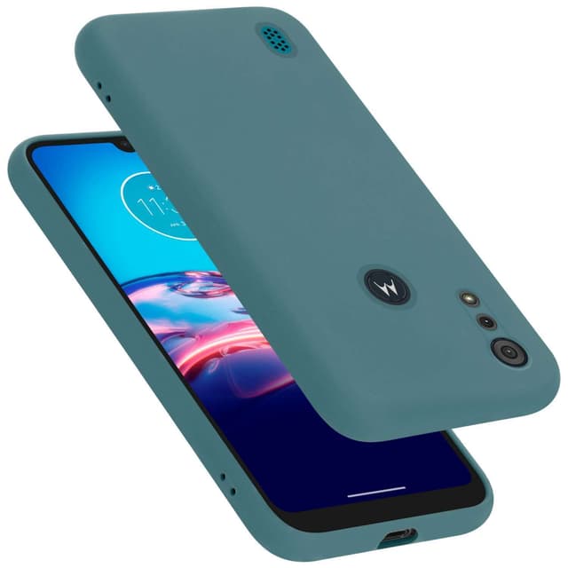 Custodia Per Motorola Moto E6s (2020) – Cover Trasparente Con Sfumatura Rosa/Verde, Morbida TPU Antiurto - 2