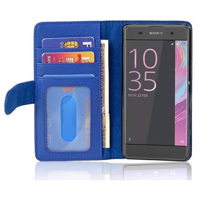 Sony Xperia XA Plånboksfodral Skal (Blå)