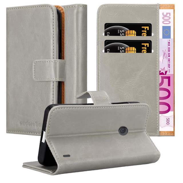 Nokia Lumia 520 / 521 lommebokdeksel etui (brun)