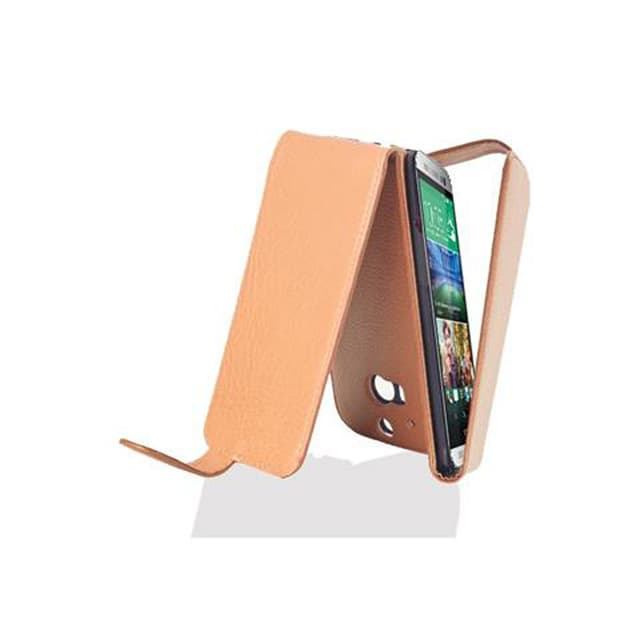 HTC ONE M8 Deksel Cover Etui (brun)