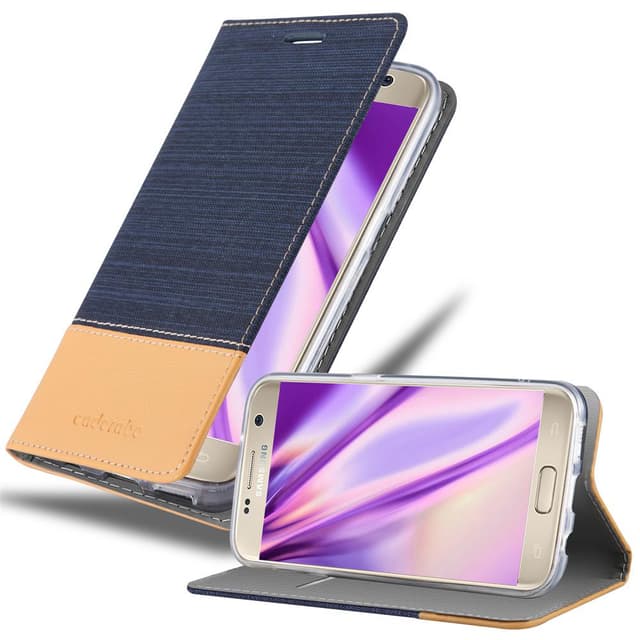 Samsung Galaxy S7 Plånboksfodral Skal (Blå)