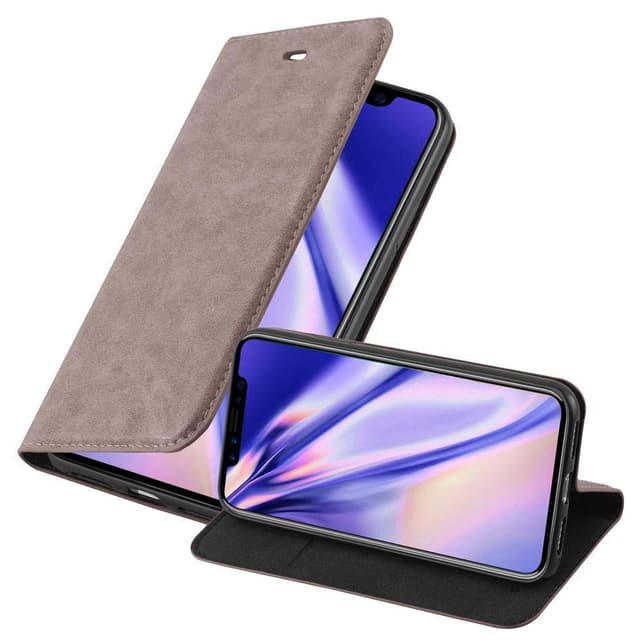 iPhone XS MAX Suojakuori Lompakkokotelo (Ruskea)