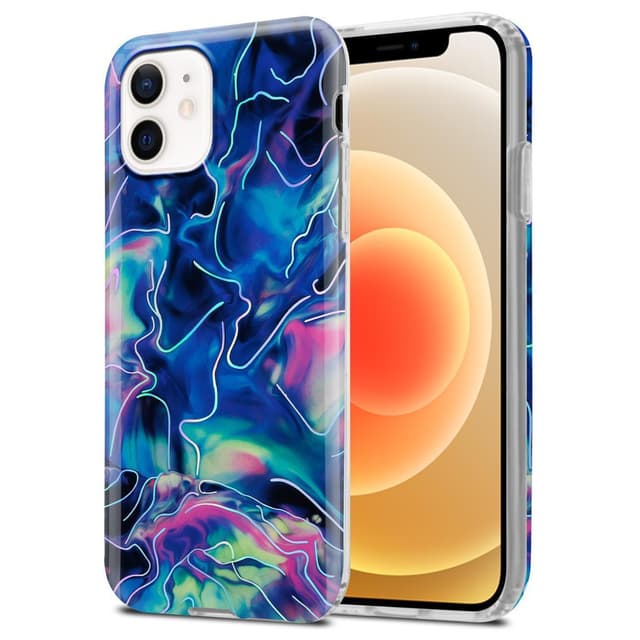 iPhone 12 / 12 PRO Plånboksfodral Skal (Blå)