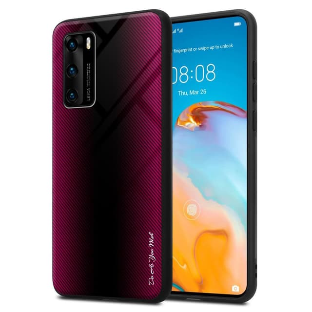 Huawei P40 Skal Fodral Case (Rosa)