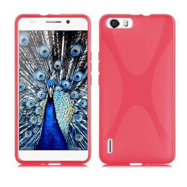 Honor 6 PLUS Skal Fodral Case (Röd)