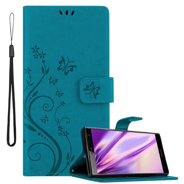 Sony Xperia XZ2 Suojakuori Lompakkokotelo (Sininen)