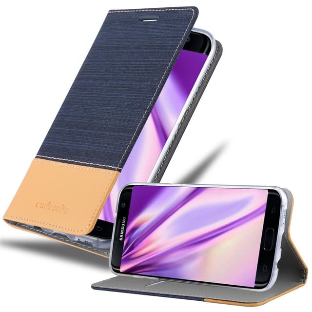 Samsung Galaxy S7 EDGE Pungetui Cover Case (Blå)