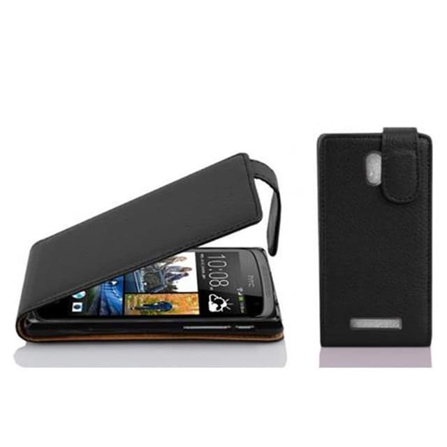 HTC Desire 500 Suojakuori Lompakkokotelo (Musta)