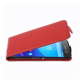 Sony Xperia M5 Suojakuori Lompakkokotelo (Punainen)