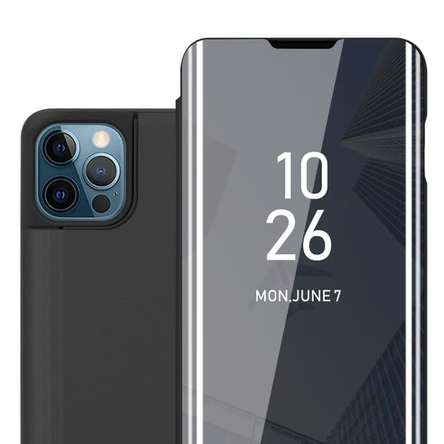 iPhone 12 PRO MAX Plånboksfodral Skal (Svart)