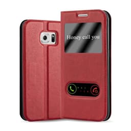 Samsung Galaxy S6 EDGE PLUS lommebokdeksel cover (rød)