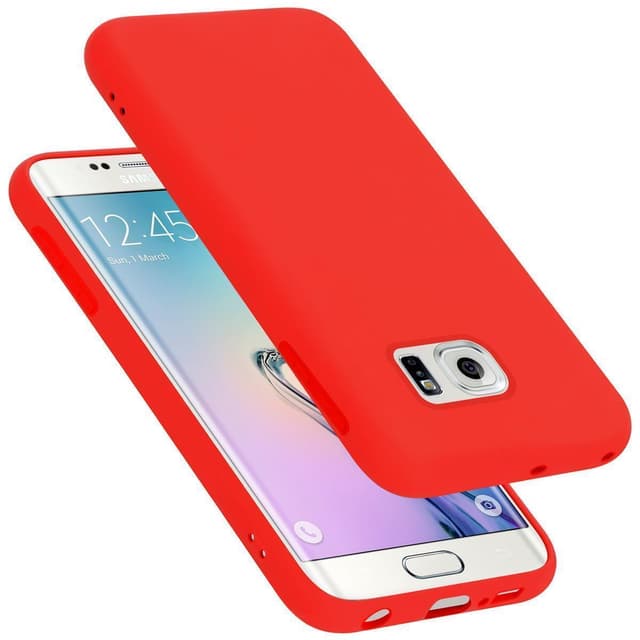 Samsung Galaxy S6 EDGE Skal Fodral Case (Röd)